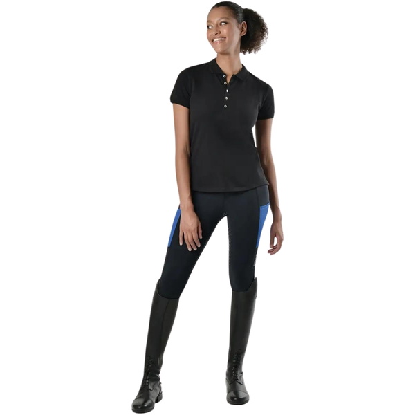Dublin Damen Lily Mütze Ärmel Polo Shirt 1000385 - Black